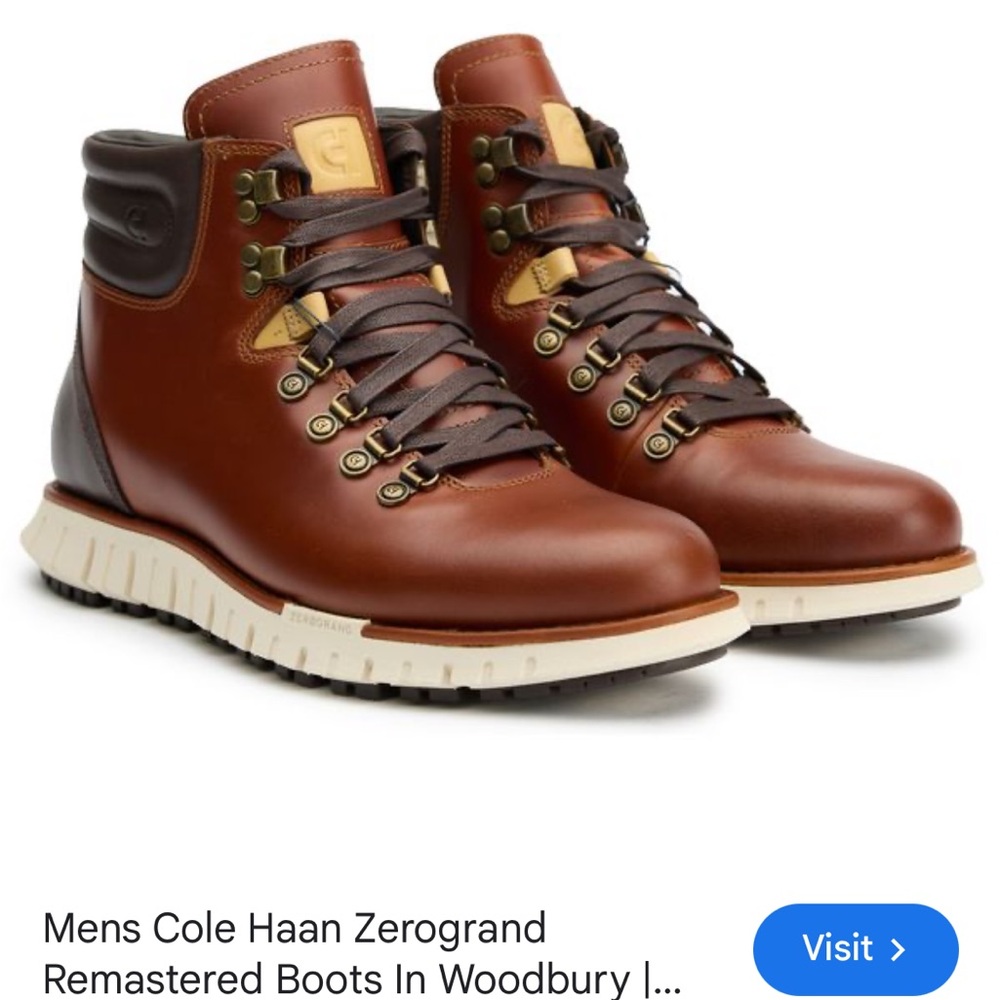 Cole Haan Men's Zerøgrand Remastered Waterproof Hiking Boots size 13